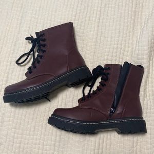 Maroon boots